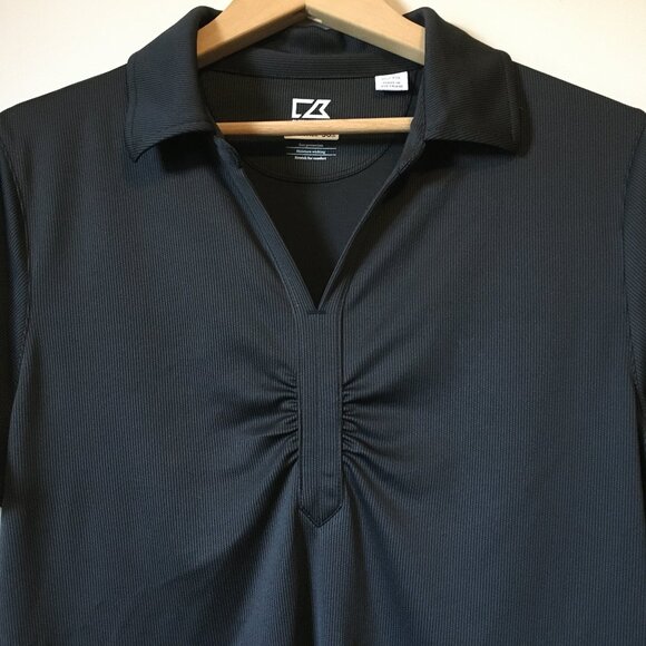 Black Sun Protection Ruched Sports Tee - Picture 3 of 16
